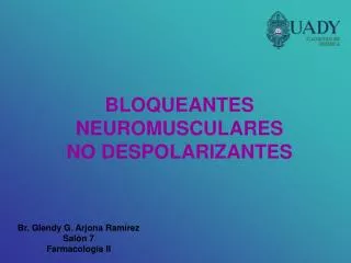bloqueantes neuromusculares no despolarizantes