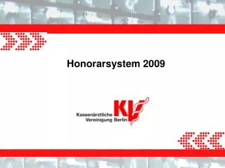 Honorarsystem 2009