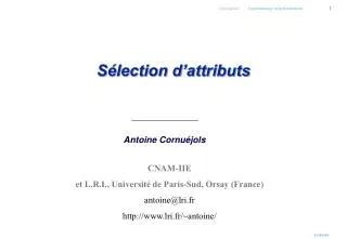 s lection d attributs