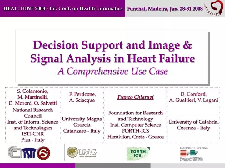 decision support and image signal analysis in heart failure a comprehensive use case
