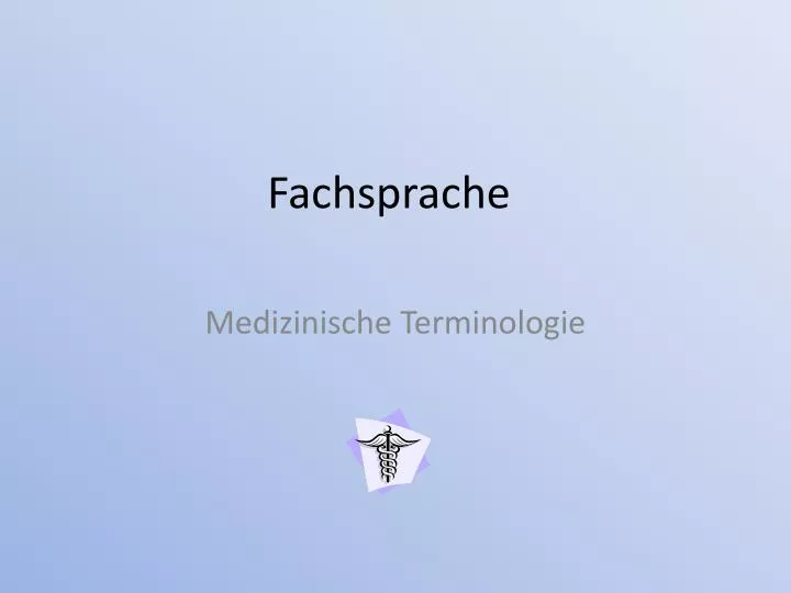 fachsprache