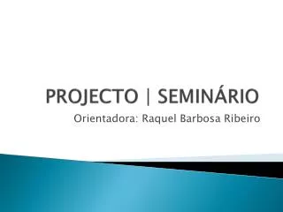 projecto semin rio