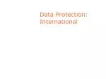 Data Protection: International - slide 1