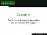 Codezone - slide 1