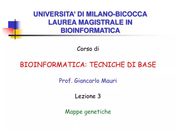 universita di milano bicocca laurea magistrale in bioinformatica