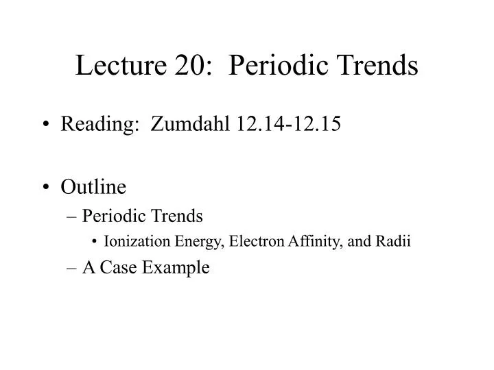 lecture 20 periodic trends