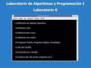 $ Definición de Sistema Operativo Software Libre Distribuciones Linux Definición de LiveCD Programa Fuente, Programa