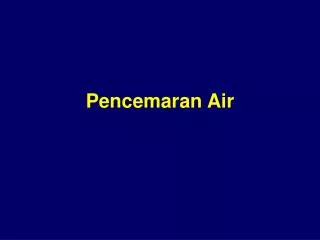 pencemaran air
