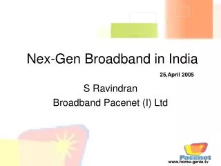 Nex-Gen Broadband in India