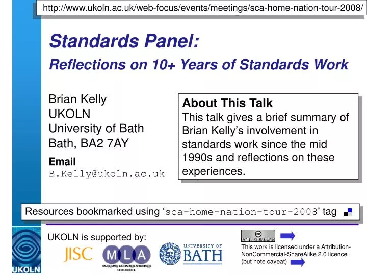 standards panel reflections on 10 years of standards work