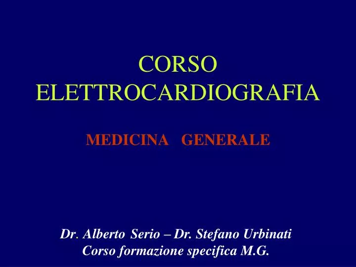 corso elettrocardiografia
