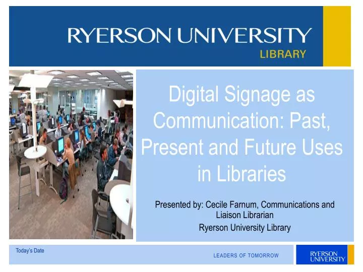 digital signage as communication past present and future uses in libraries