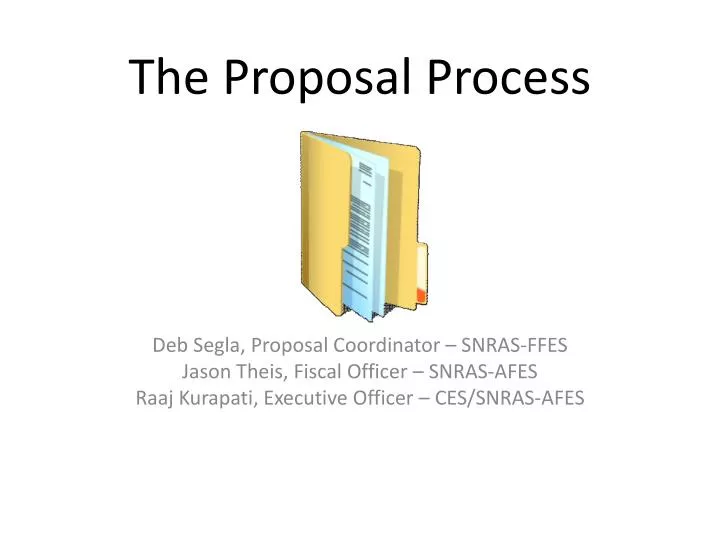 the proposal process
