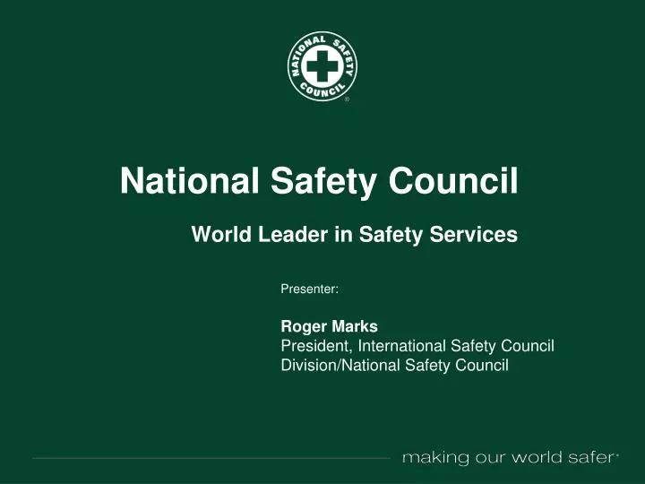 national safety council world leader in safety services