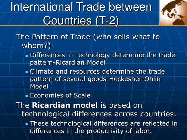 international trade between countries t 2