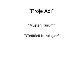 proje ad
