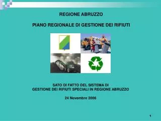 REGIONE ABRUZZO PIANO REGIONALE DI GESTIONE DEI RIFIUTI