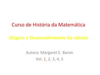 curso de hist ria da matem tica origens e desenvolvimento do c lculo
