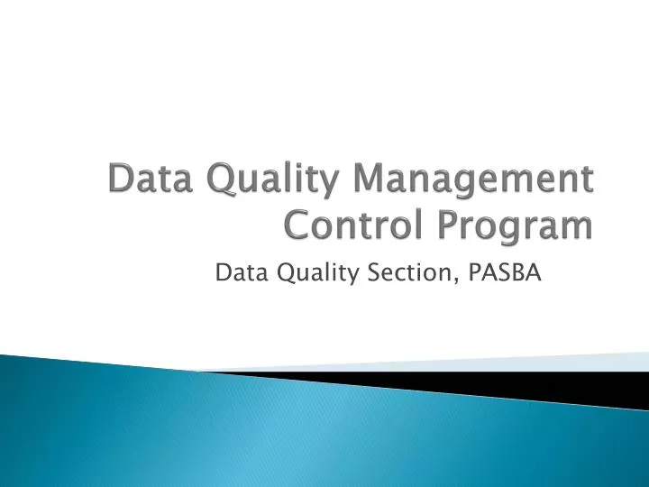 data quality management control program