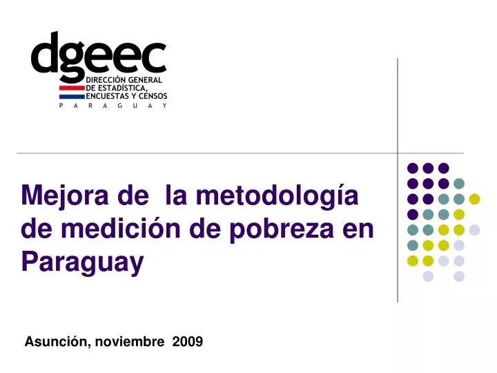 mejora de la metodolog a de medici n de pobreza en paraguay
