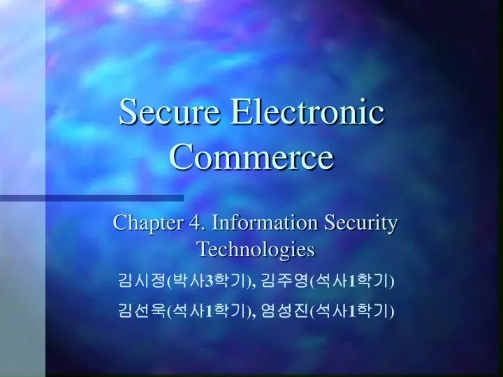 secure electronic commerce