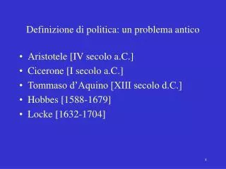 Definizione di politica: un problema antico