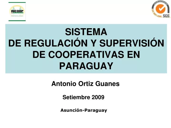 sistema de regulaci n y supervisi n de cooperativas en paraguay