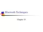 Bluetooth Techniques - slide 1