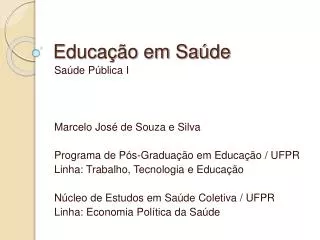 educa o em sa de