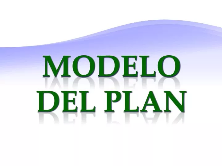 modelo del plan
