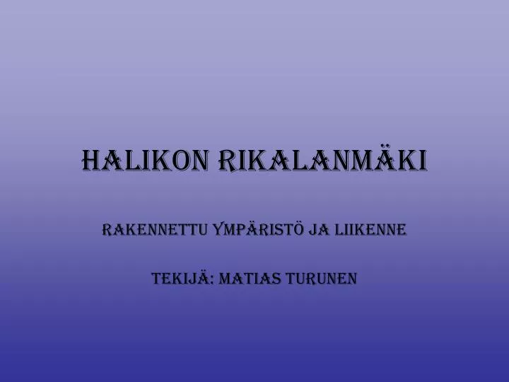 halikon rikalanm ki