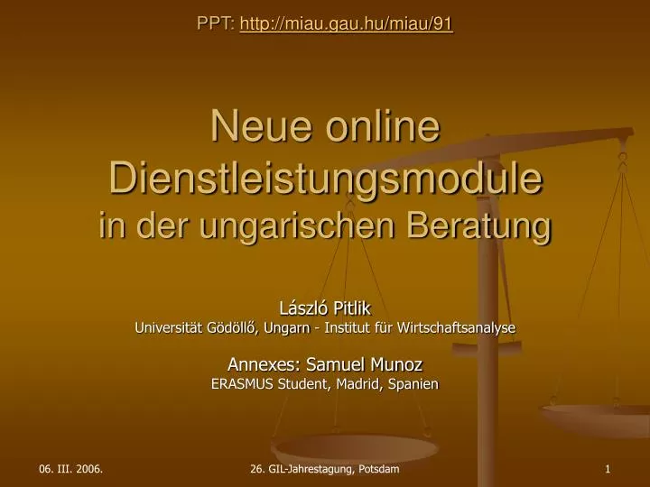 ppt http miau gau hu miau 91 neue online dienstleistungsmodule in der ungarischen beratung