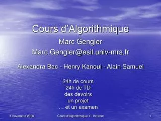 cours d algorithmique