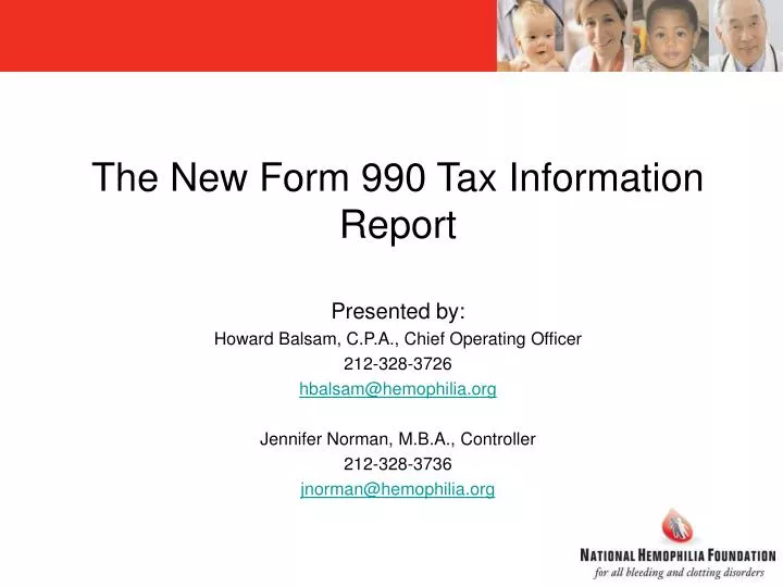 the new form 990 tax information report