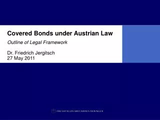 Covered Bonds under Austrian Law