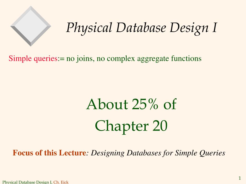 PPT - Physical Database Design I PowerPoint Presentation, free download ...