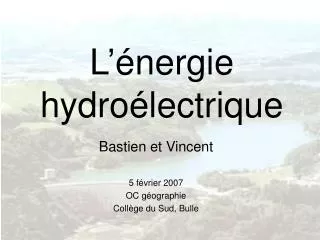 l nergie hydro lectrique