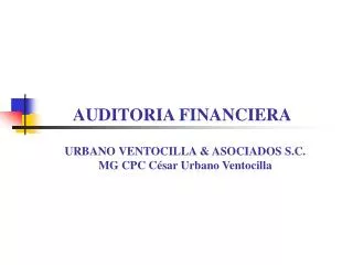 auditoria financiera