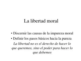 La libertad moral
