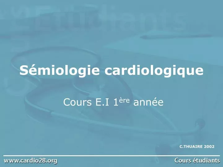 s miologie cardiologique