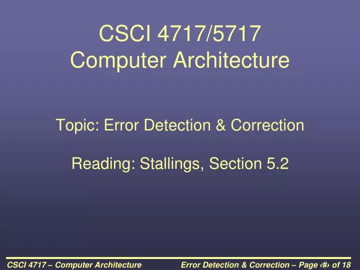 csci 4717 5717 computer architecture