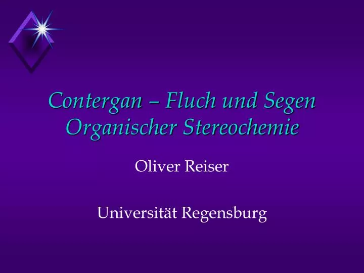 contergan fluch und segen organischer stereochemie