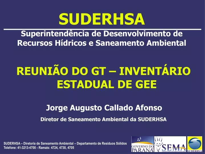 suderhsa superintend ncia de desenvolvimento de recursos h dricos e saneamento ambiental
