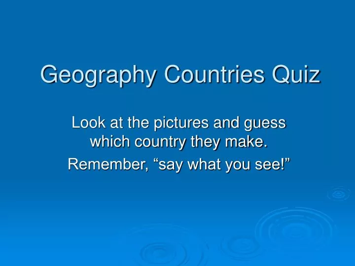 geography countries quiz