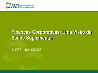 finan as corporativas uma vis o da sa de suplementar