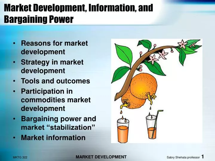 market development information and bargaining power