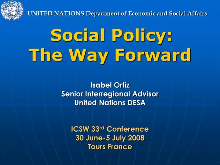 united nations department of economic and social affairs