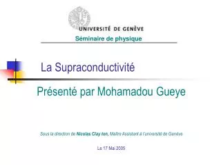 la supraconductivit