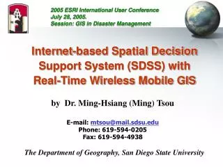 Internet-based Spatial Decision Support System (SDSS) with Real-Time Wireless Mobile GIS