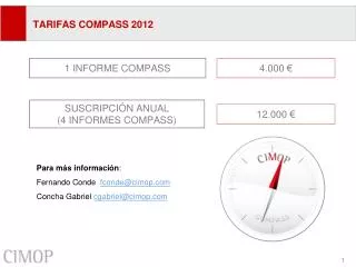 tarifas compass 2012